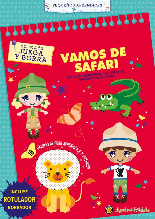 JUEGA Y BORRA. VAMOS DE SAFARI - EDITORIAL GUADAL